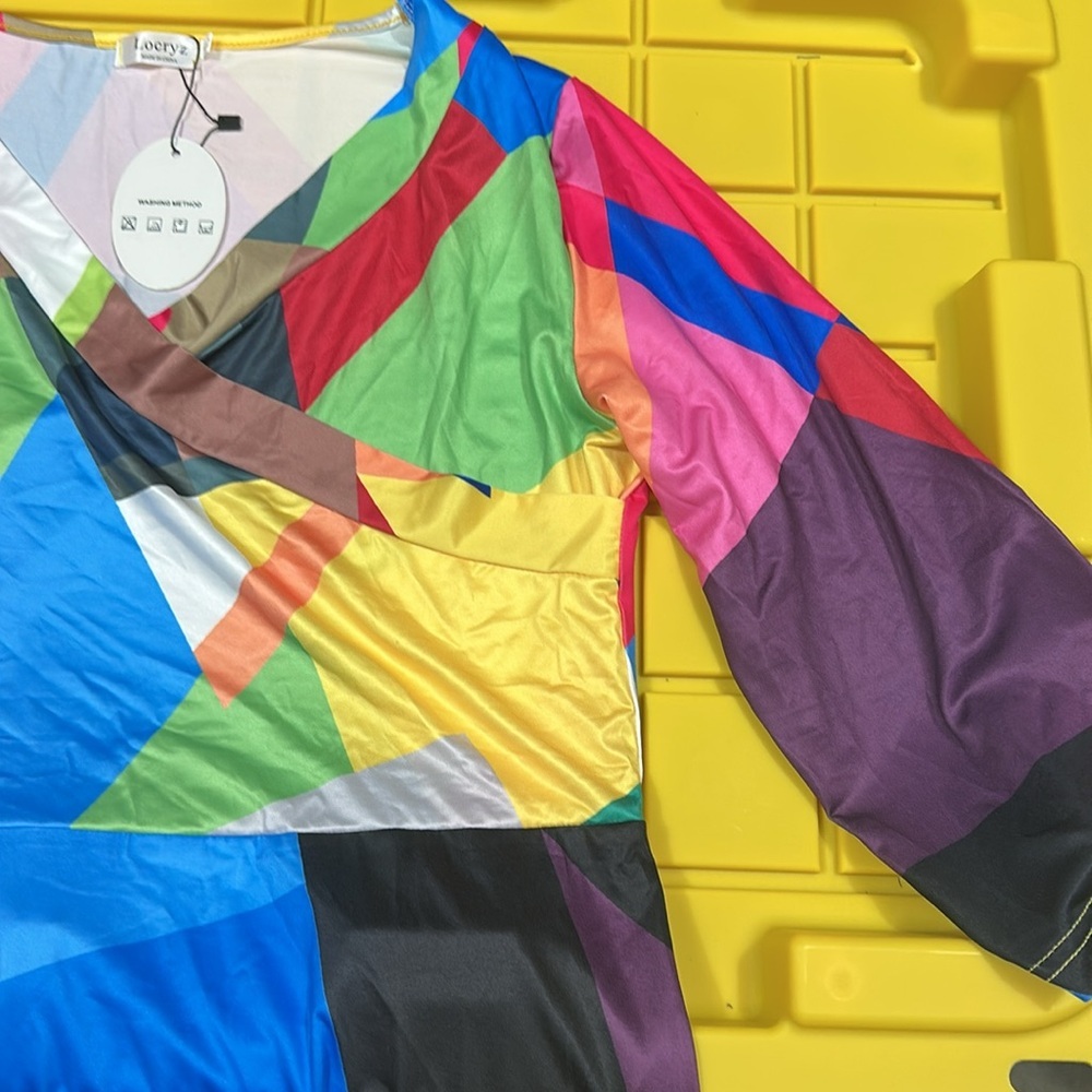 Women's Sexy V Neck Floral Long Maxi Dresses Casual Loose Party Prom Ladies L - Picture 4 of 5